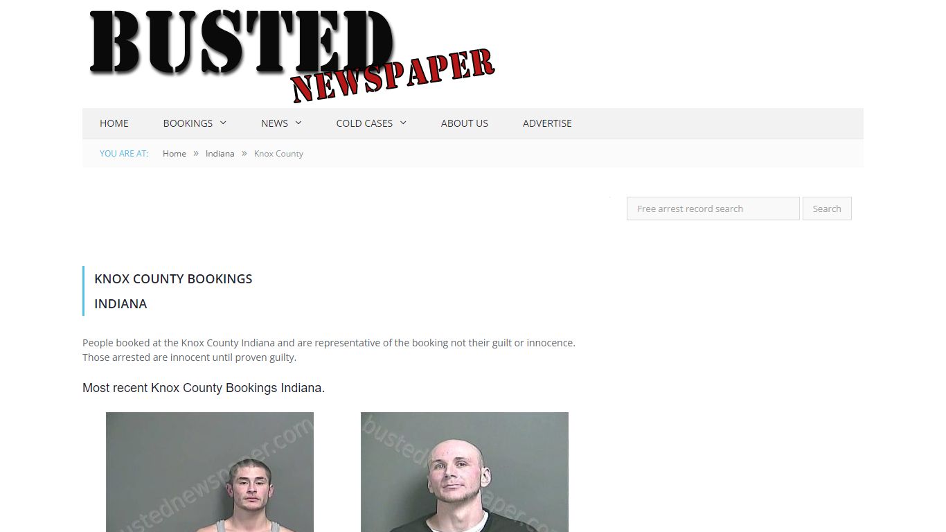 Knox County, IN Mugshots - BUSTEDNEWSPAPER.COM